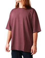 T-SHIRT UOMO ICON DENIM HAAK CILIEGIA OVER CON RICAMO STELLE SUL PETTO