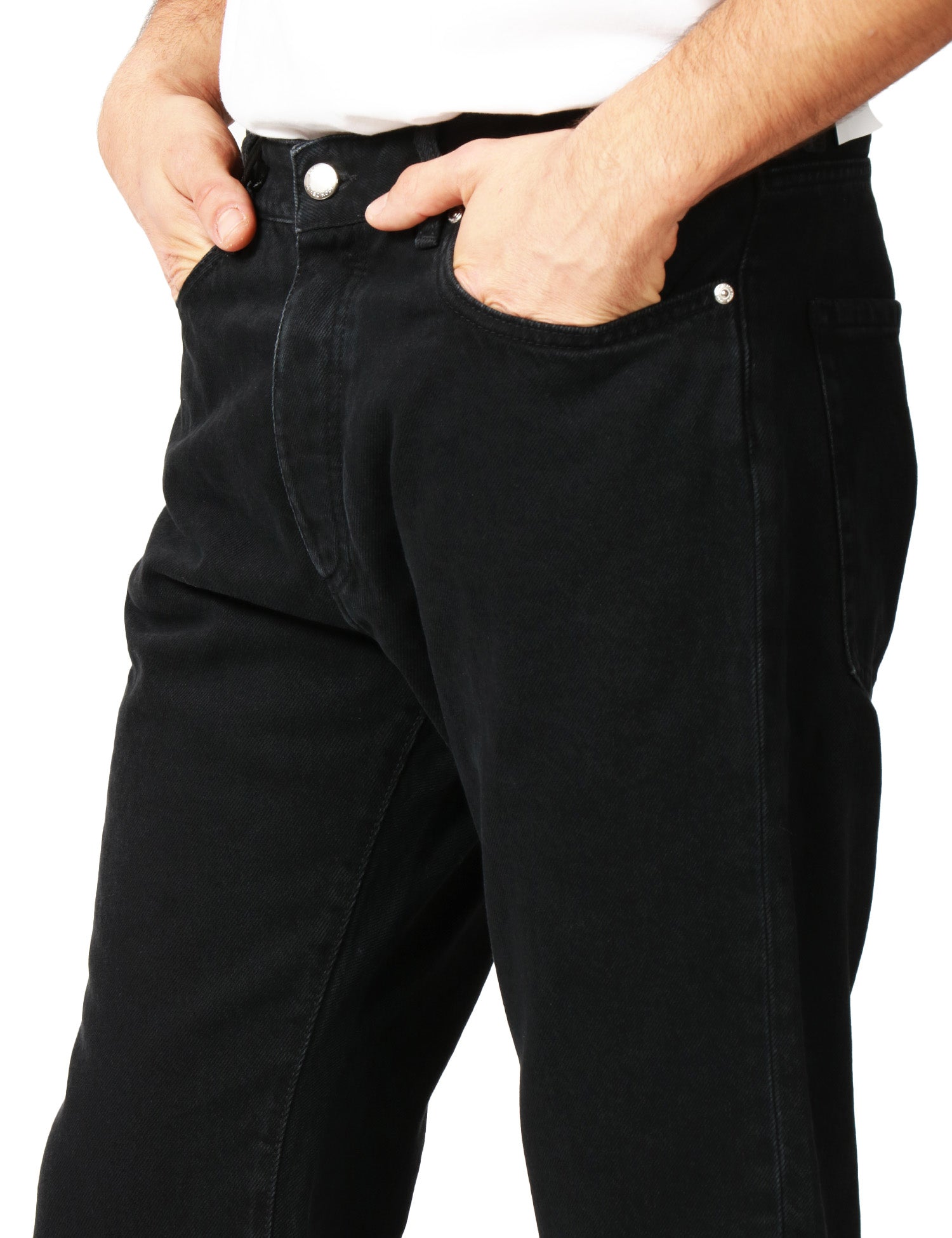 JEANS UOMO ICON DENIM GREY DENIM CINQUE TASCHE GAMBA DRITTA LUNGHEZZA ALLA CAVIGLIA