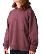 FELPA UOMO ICON DENIM OWN BORDEAUX CON CAPPUCCIO E STELLE RICAMATE DIETRO