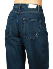 JEANS DONNA ICON DENIM POPPY LAVAGGIO BLU SCURO CINQUE TASCHE A GAMBA DRITTA