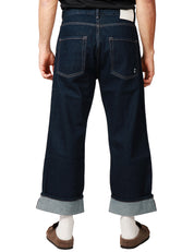 JEANS UOMO ICON DENIM ROSS LAVAGGIO BLU SCURO CON RISVOLTO SUL FONDO
