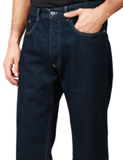 JEANS UOMO ICON DENIM ROSS LAVAGGIO BLU SCURO CON RISVOLTO SUL FONDO