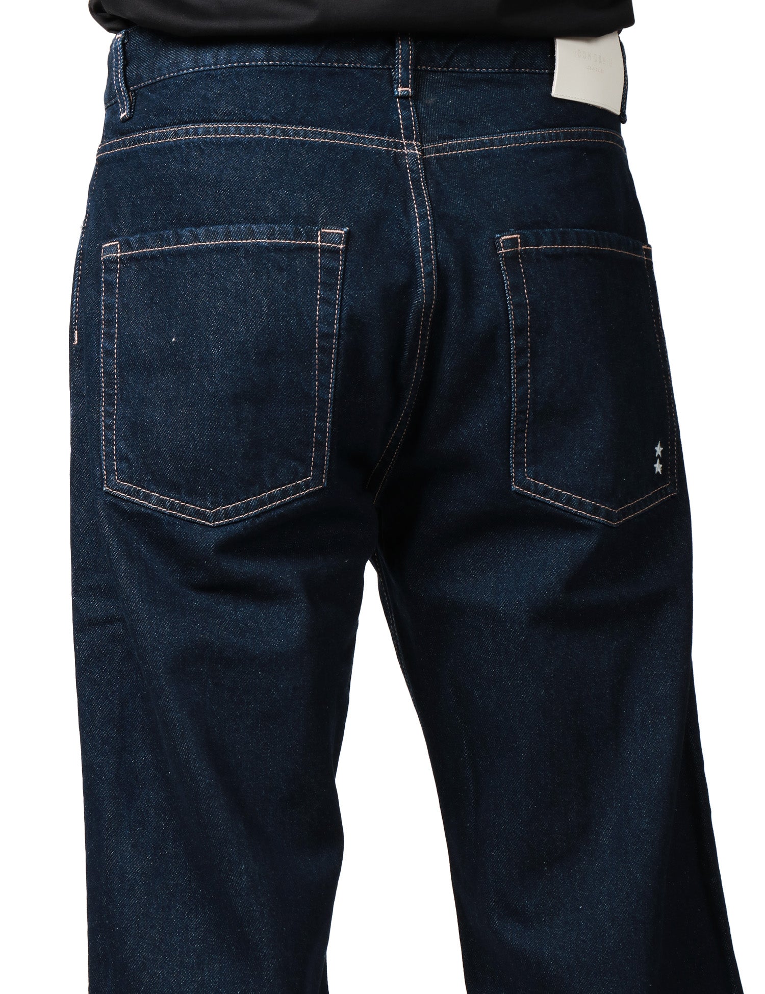 JEANS UOMO ICON DENIM ROSS LAVAGGIO BLU SCURO CON RISVOLTO SUL FONDO