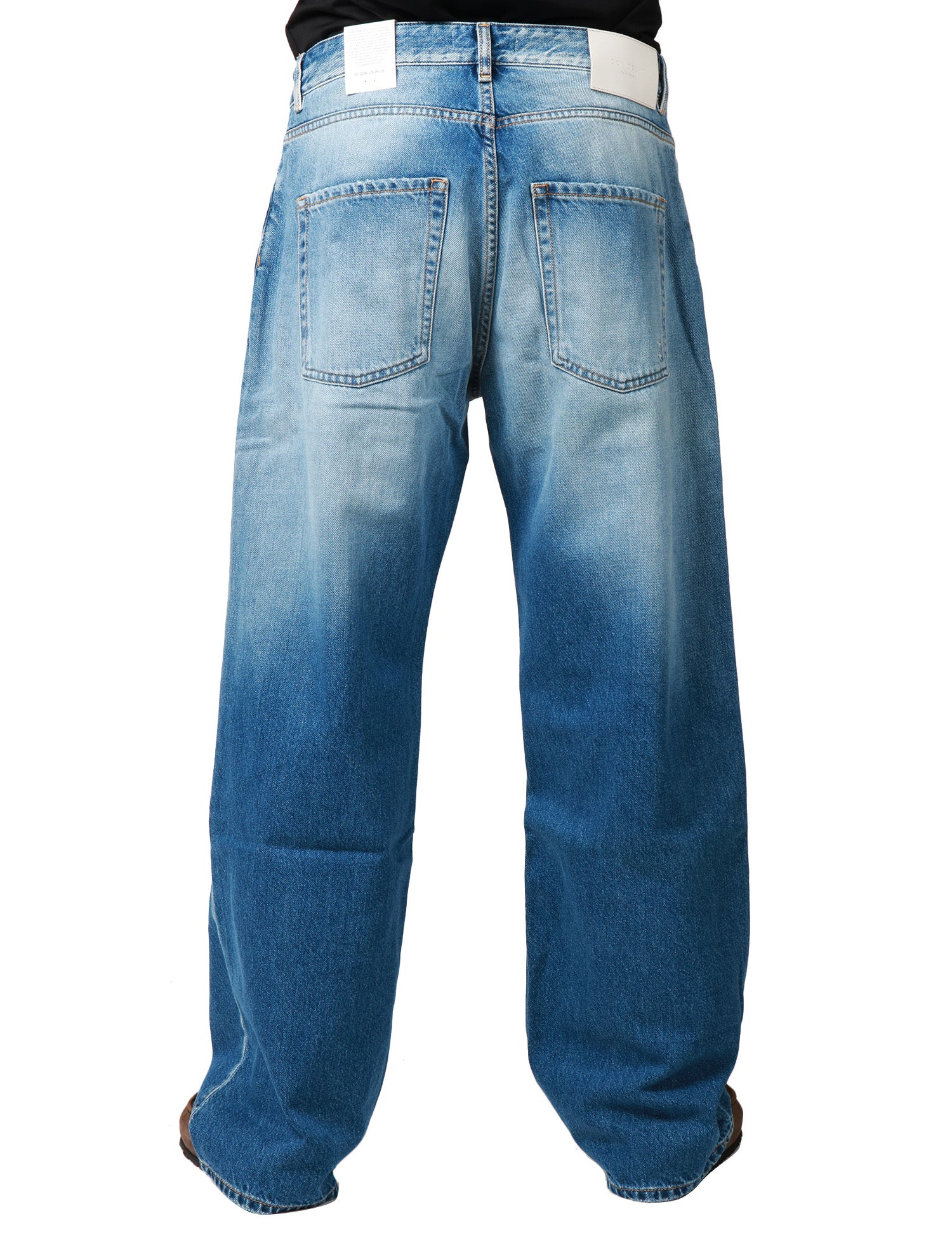 JEANS UOMO ICON DENIM WILL LAVAGGIO MEDIO CON EFFETTO SLAVATO A GAMBA DRITTA E LARGA