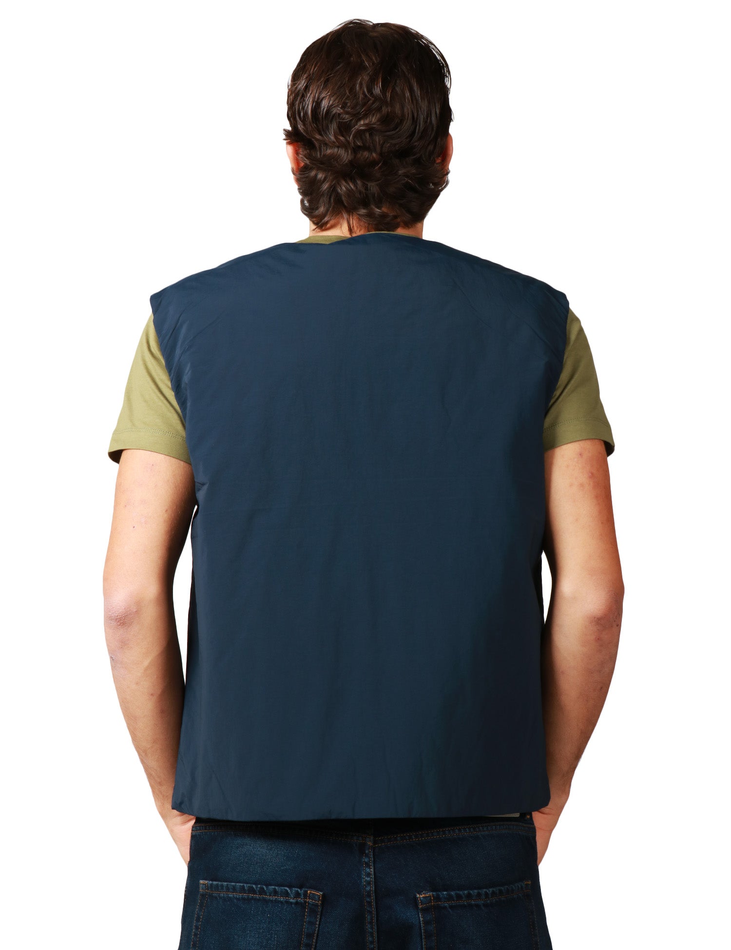 GILET UOMO K-WAY VALTY PLAIN WARM BLU SCURO IDROREPELLENTE E ANTIVENTO CON IMBOTTITURA TRAPUNTATA IN PRIMALOFT