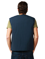 GILET UOMO K-WAY VALTY PLAIN WARM BLU SCURO IDROREPELLENTE E ANTIVENTO CON IMBOTTITURA TRAPUNTATA IN PRIMALOFT