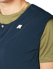 GILET UOMO K-WAY VALTY PLAIN WARM BLU SCURO IDROREPELLENTE E ANTIVENTO CON IMBOTTITURA TRAPUNTATA IN PRIMALOFT