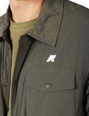 GIACCA CAMICIA UOMO K-WAY UMBERT PALIN GREEN IMPERMEABILE E ANTIVENTO CON IMBOTTITURA IN PRIMALOFT