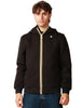 Giubbino uomo k-way rainer spacer nero in scuba leggero con cappuccio e zip