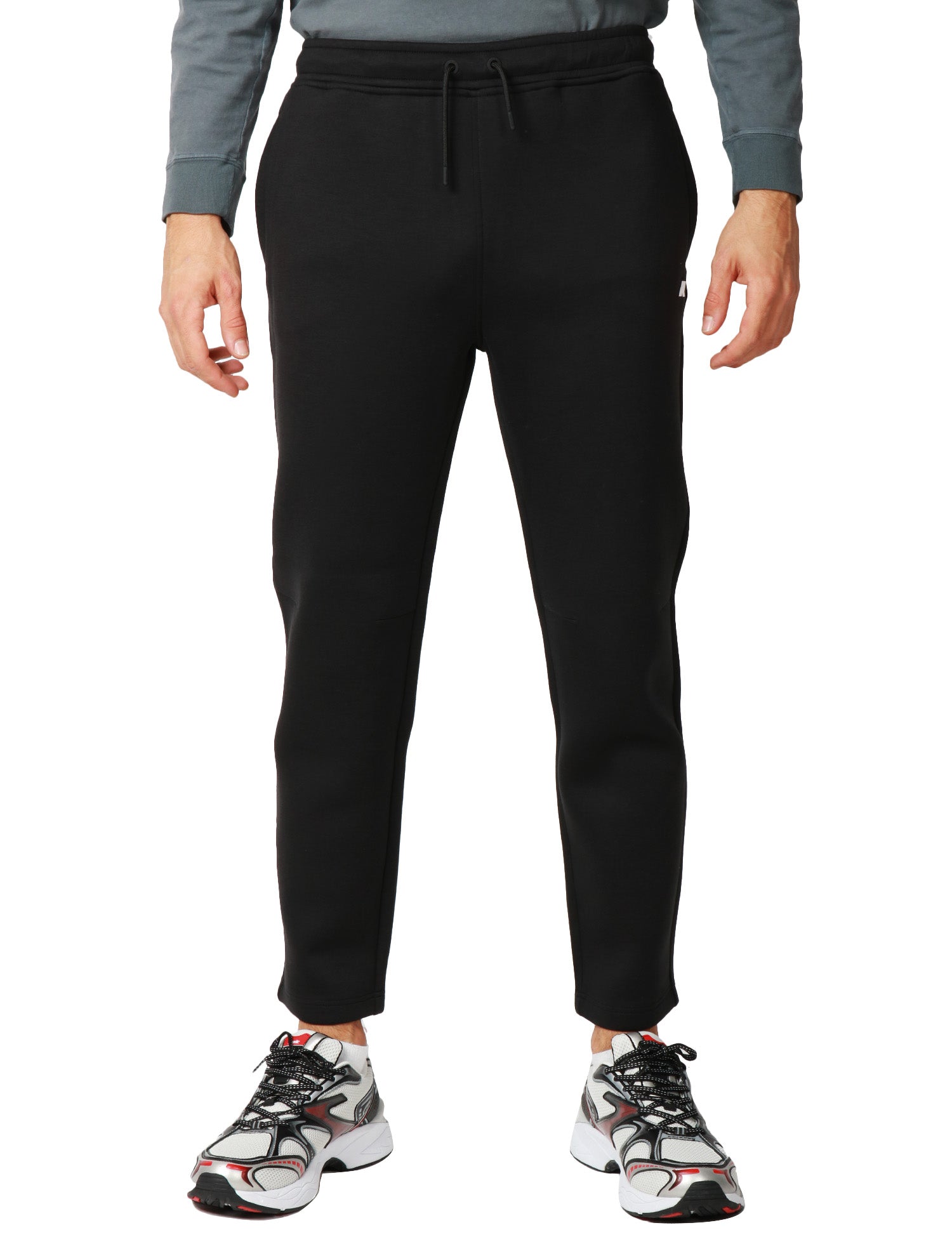 PANTALONE JOGGING UOMO K-WAY MICKA SPACER NERO CON COULISSE ED ELASTICO IN VITA