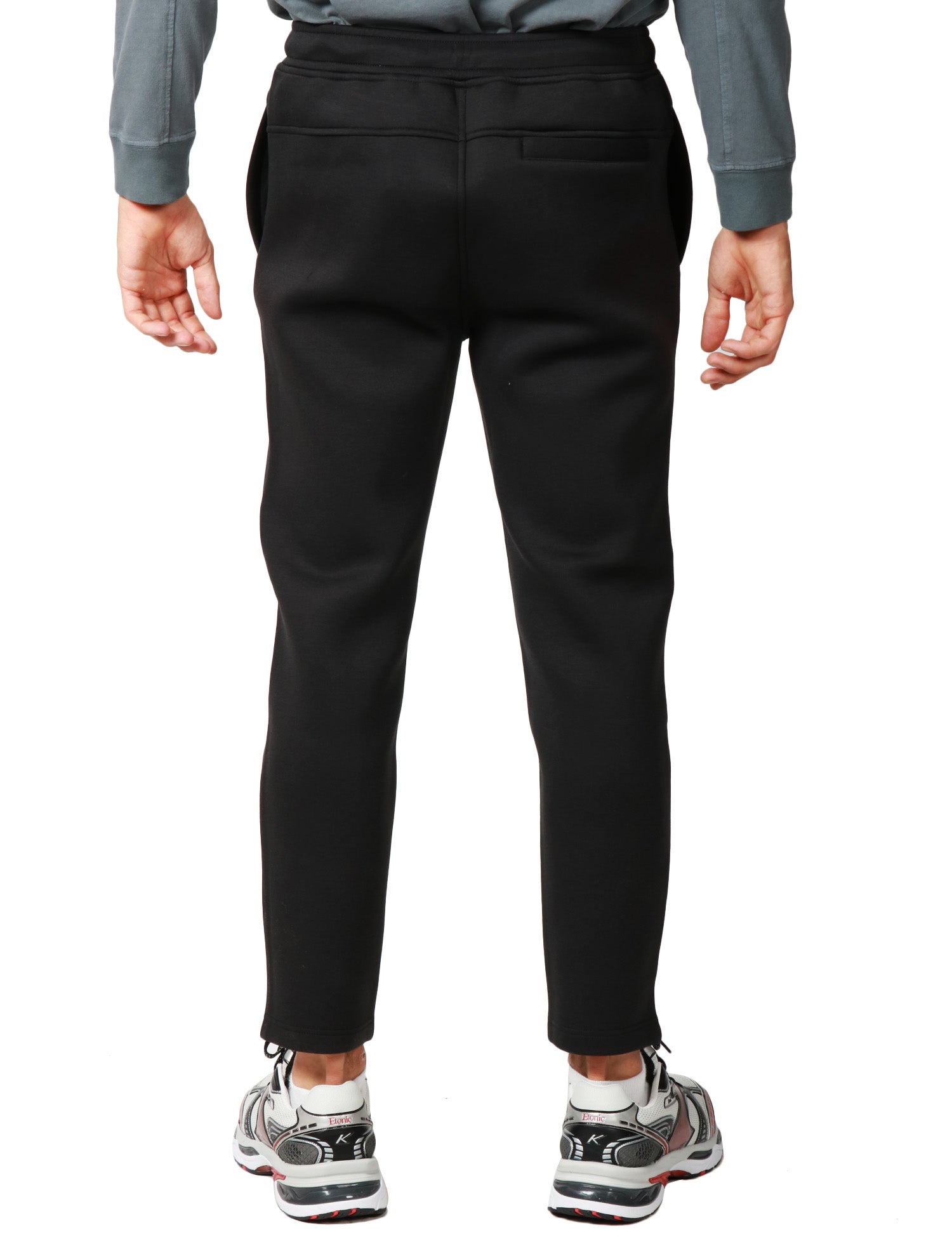 PANTALONE JOGGING UOMO K-WAY MICKA SPACER NERO CON COULISSE ED ELASTICO IN VITA