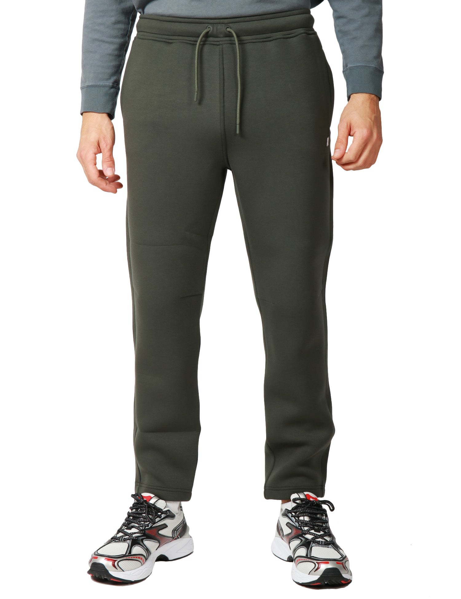 PANTALONE JOGGIN UOMO K-WAY MICKA SPACER VERDE CON COULISSE ED ELASTICO IN VITA