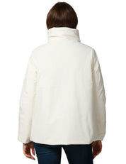 GIUBBOTTO DONNA K-WAY MARLETTE WHITE CON COLLO ALTO E CAPPUCCIO INTEGRATO