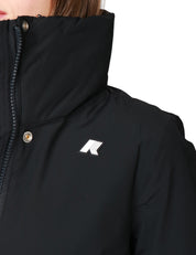 GIUBBOTTO DONNA K-WAY MARLA ST WARM NERO LUNGHEZZA MEDIA CON COLLO ALTO E CAPPUCCIO INTEGRATO