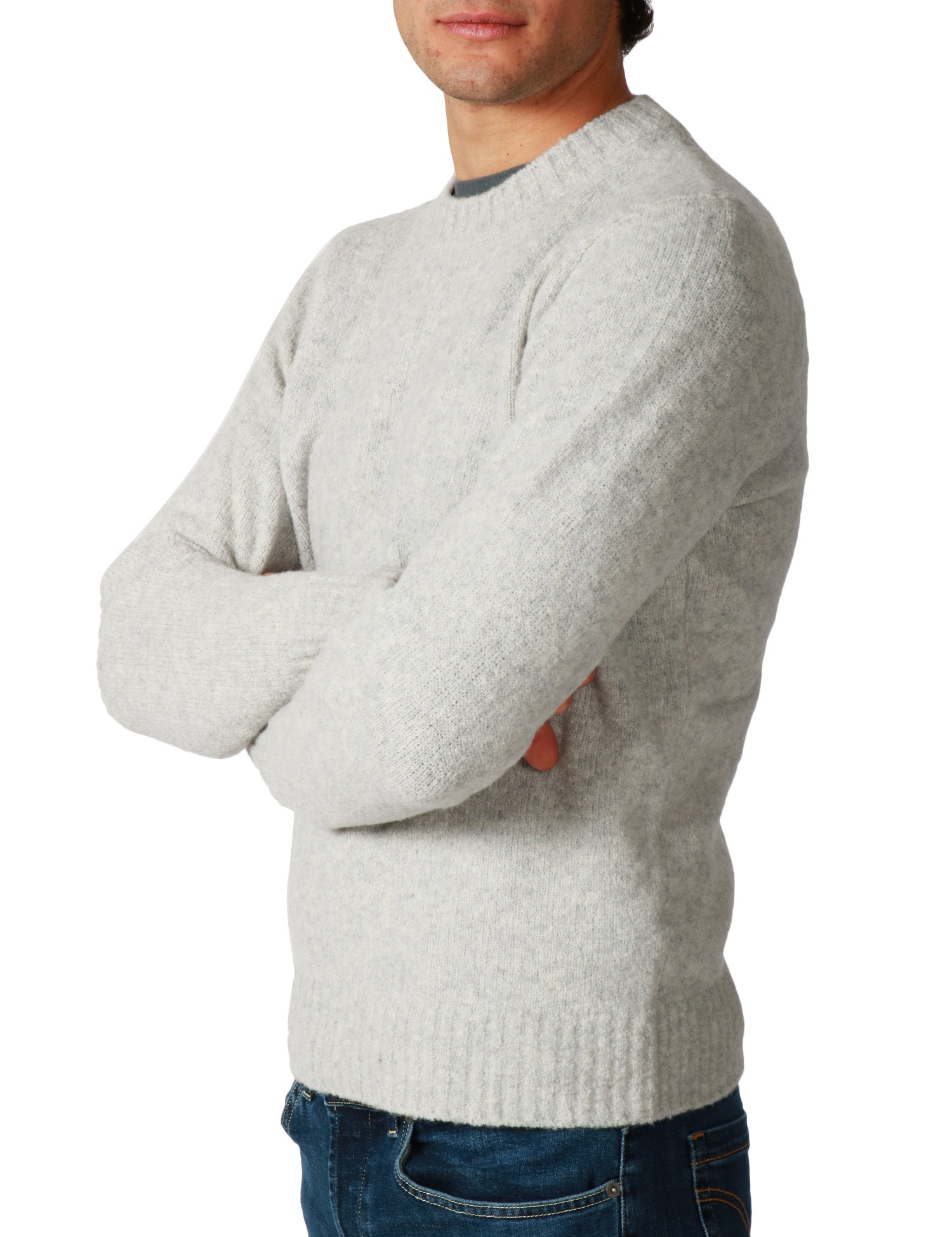 MAGLIONE UOMO KANGRA PERLA GIROCOLLO RASATO