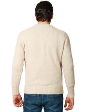 MAGLIONE UOMO KANGRA NATURALE GIROCOLLO RASATO