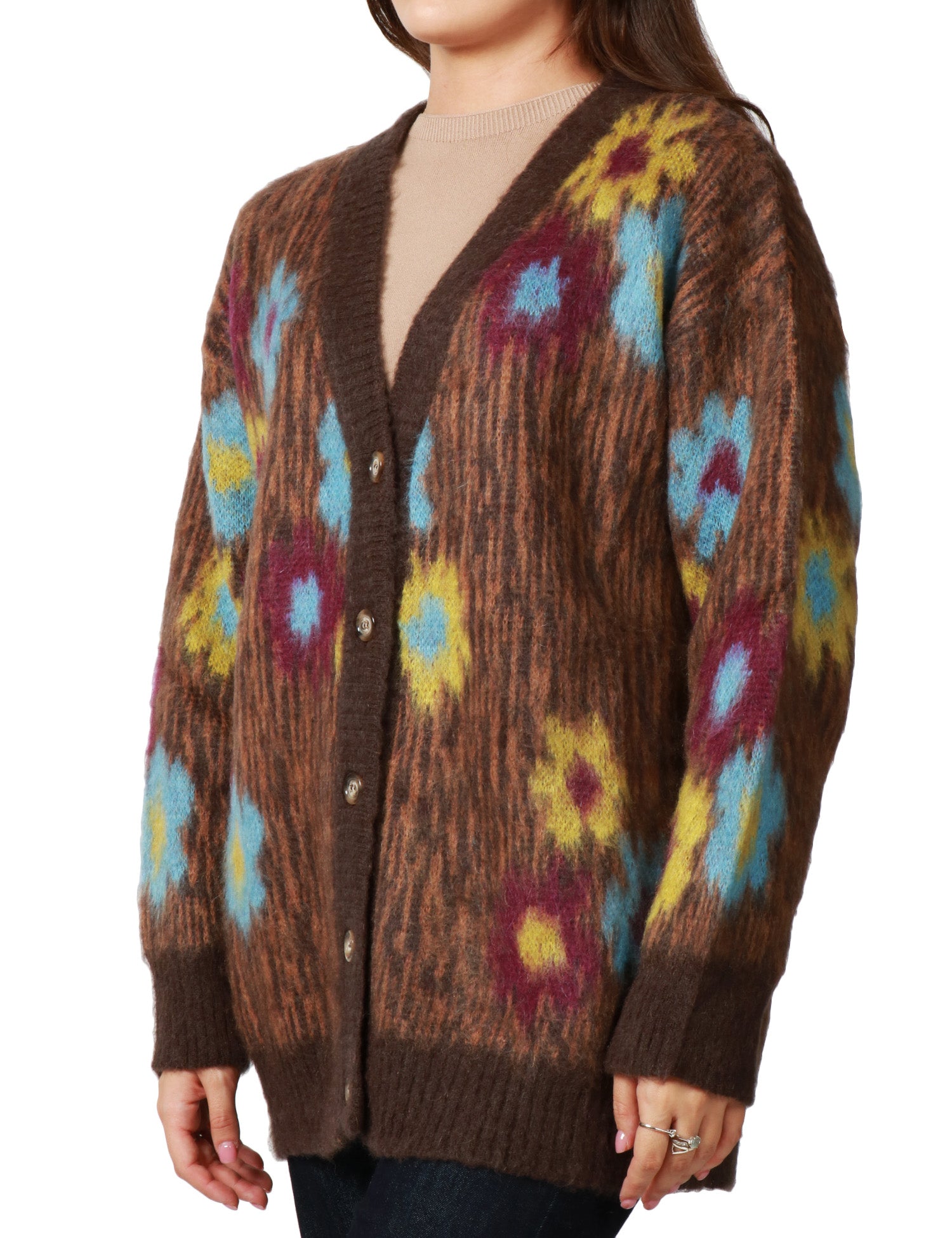 CARDIGAN DONNA KONTATTO MARRONE