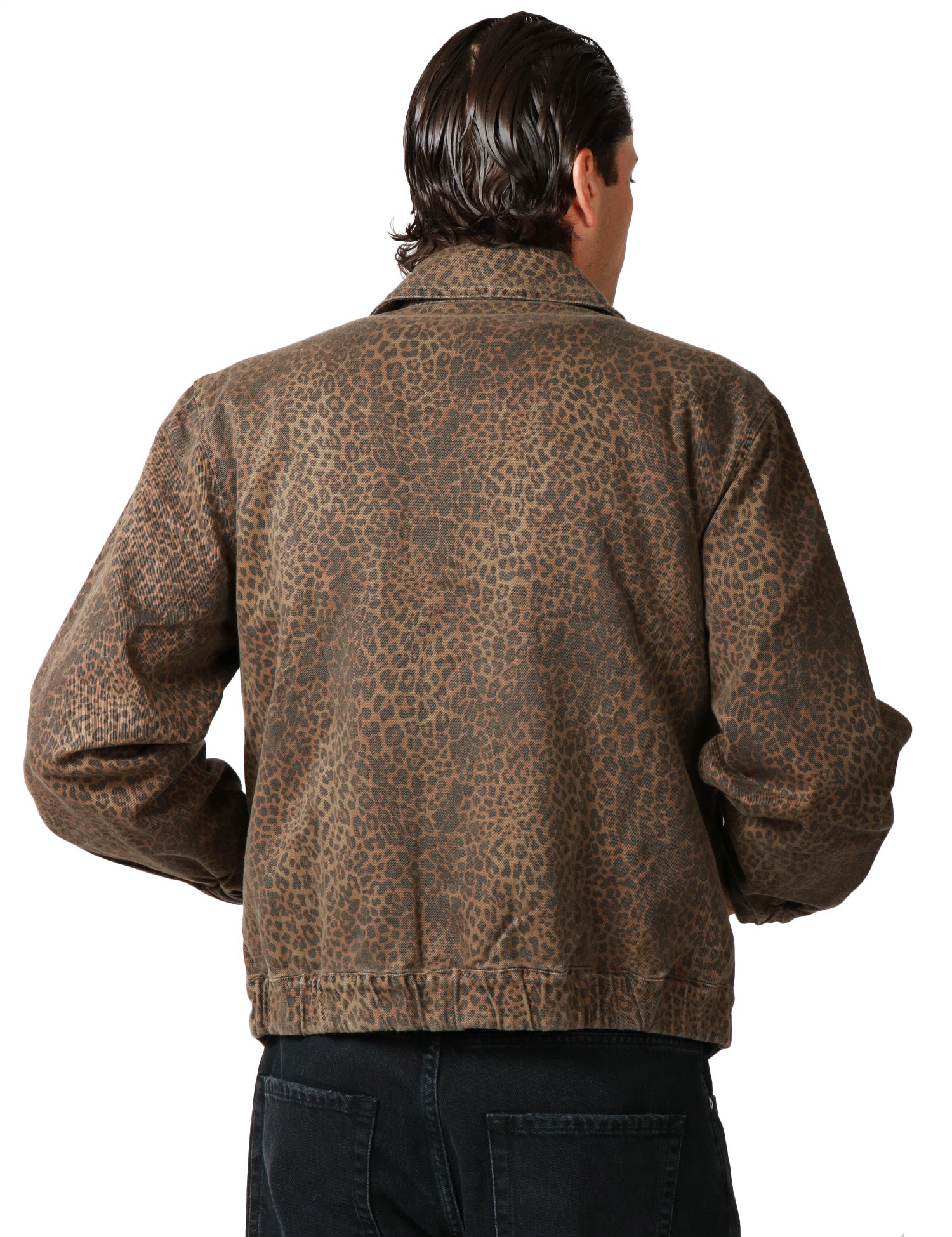 GIUBBOTTO BOMBER UOMO MAISON CRAZY WORKER 2.0 LEOPARD CON COLLETTO E ZIP