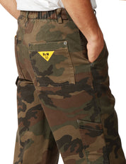 PANTALONE UOMO MAISON CRAZY WORKER 3.2 NUT CAMOUFLAGE MODELLO WORKER FOREST IN COTONE