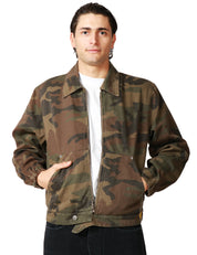 GIUBBOTTO BOMBER UOMO MAISON CRAZY WORKER 2.0 CAMOUFLAGE CON COLLETTO E ZIP