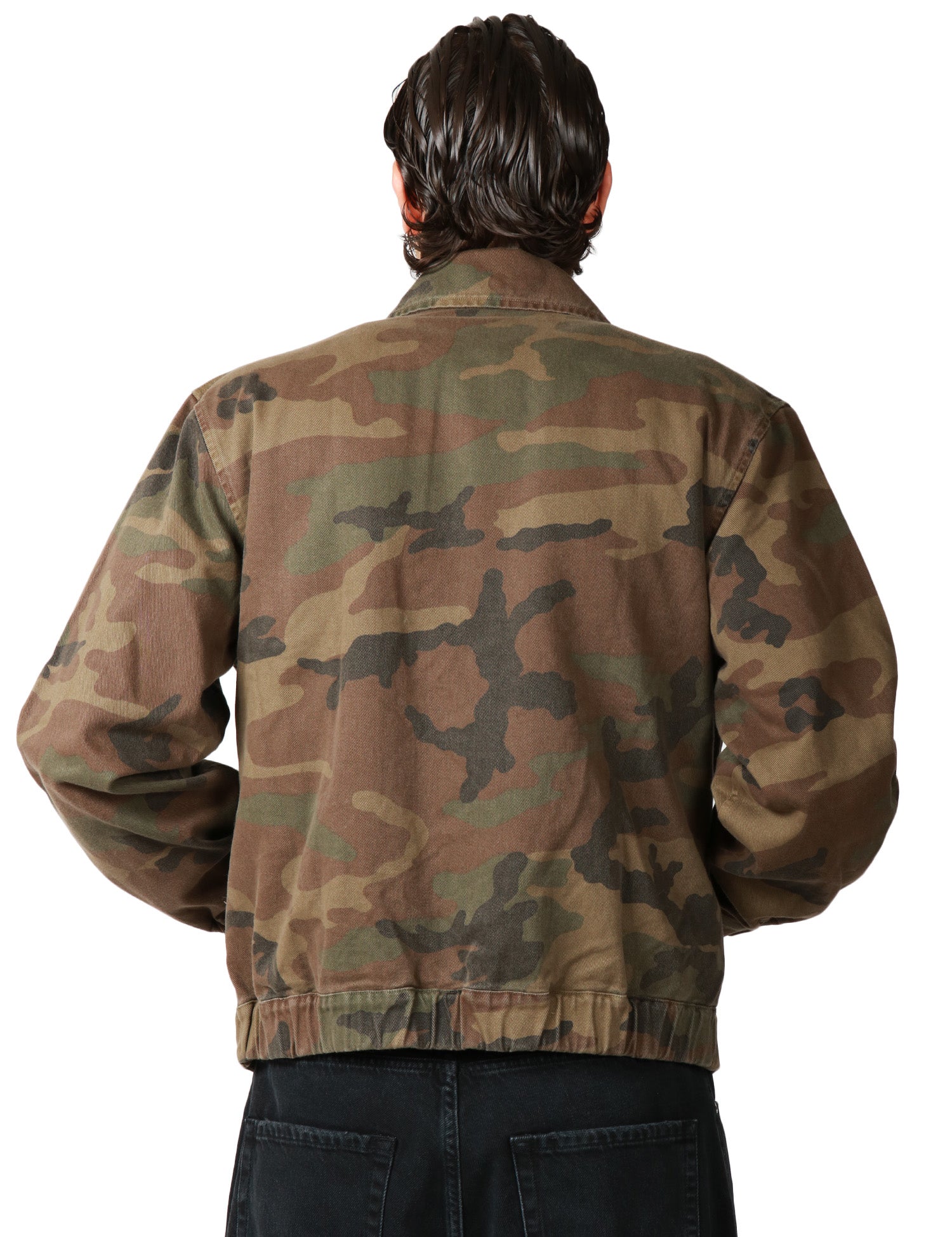 GIUBBOTTO BOMBER UOMO MAISON CRAZY WORKER 2.0 CAMOUFLAGE CON COLLETTO E ZIP