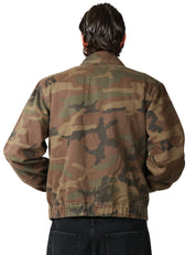 GIUBBOTTO BOMBER UOMO MAISON CRAZY WORKER 2.0 CAMOUFLAGE CON COLLETTO E ZIP