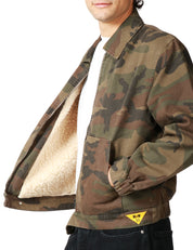 GIUBBOTTO BOMBER UOMO MAISON CRAZY WORKER 2.0 CAMOUFLAGE CON COLLETTO E ZIP