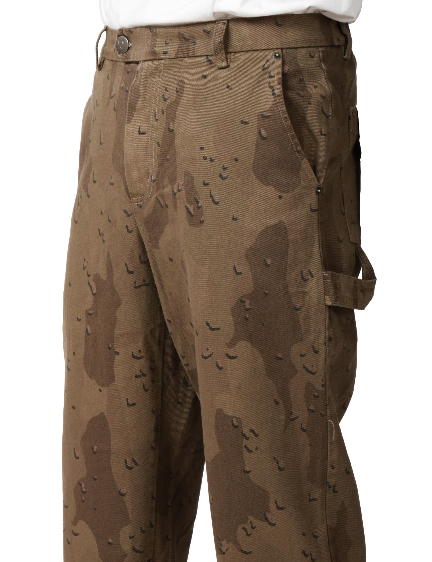 PANTALONE UOMO MAISON CRAZY WORKER 3.2 NUT DESERT STAMPATO IN COTONE
