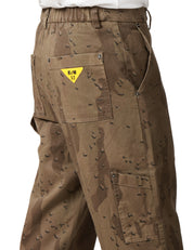 PANTALONE UOMO MAISON CRAZY WORKER 3.2 NUT DESERT STAMPATO IN COTONE