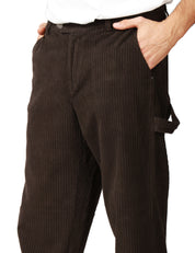 PANTALONE UOMO MAISON CRAZY WORKER 3.2 CIOCCOLATO IN VELLUTO DI COTONE A COSTE