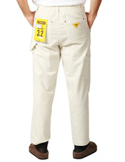PANTALONE UOMO MAISON CRAZY WORKER 3.2 OFF WHITE MODELLO WORKER IN VELLUTO DI COTONE A COSTE
