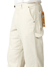 PANTALONE UOMO MAISON CRAZY WORKER 3.2 OFF WHITE MODELLO WORKER IN VELLUTO DI COTONE A COSTE