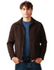 Giubbotto uomo renavine manifatture pine wool moro in lana con colletto e zip