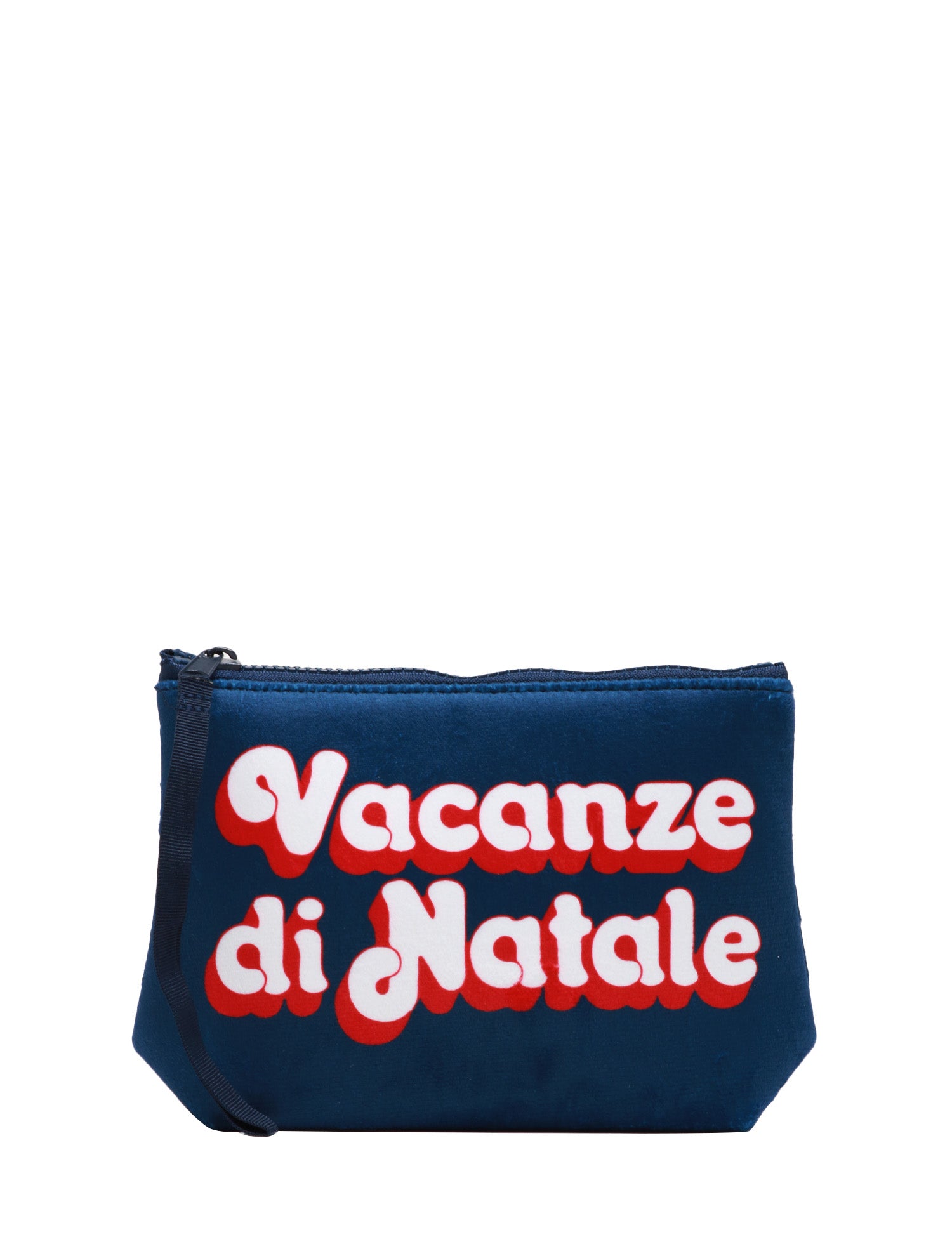 POCHETTE MC 2 SAINT BARTH ALINE BLU CON STAMPA "VACANZE DI NATALE"
