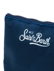 POCHETTE MC 2 SAINT BARTH ALINE BLU CON STAMPA "VACANZE DI NATALE"
