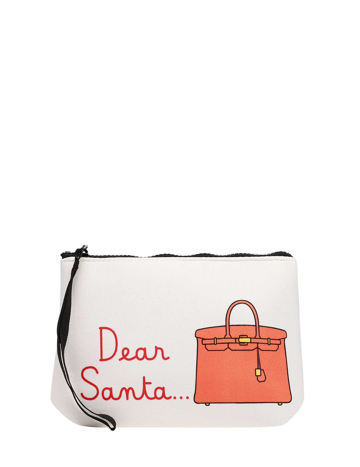POCHETTE MC 2 SAINT BARTH ALINE OFF WHITE CON STAMPA "DEAR SANTA"
