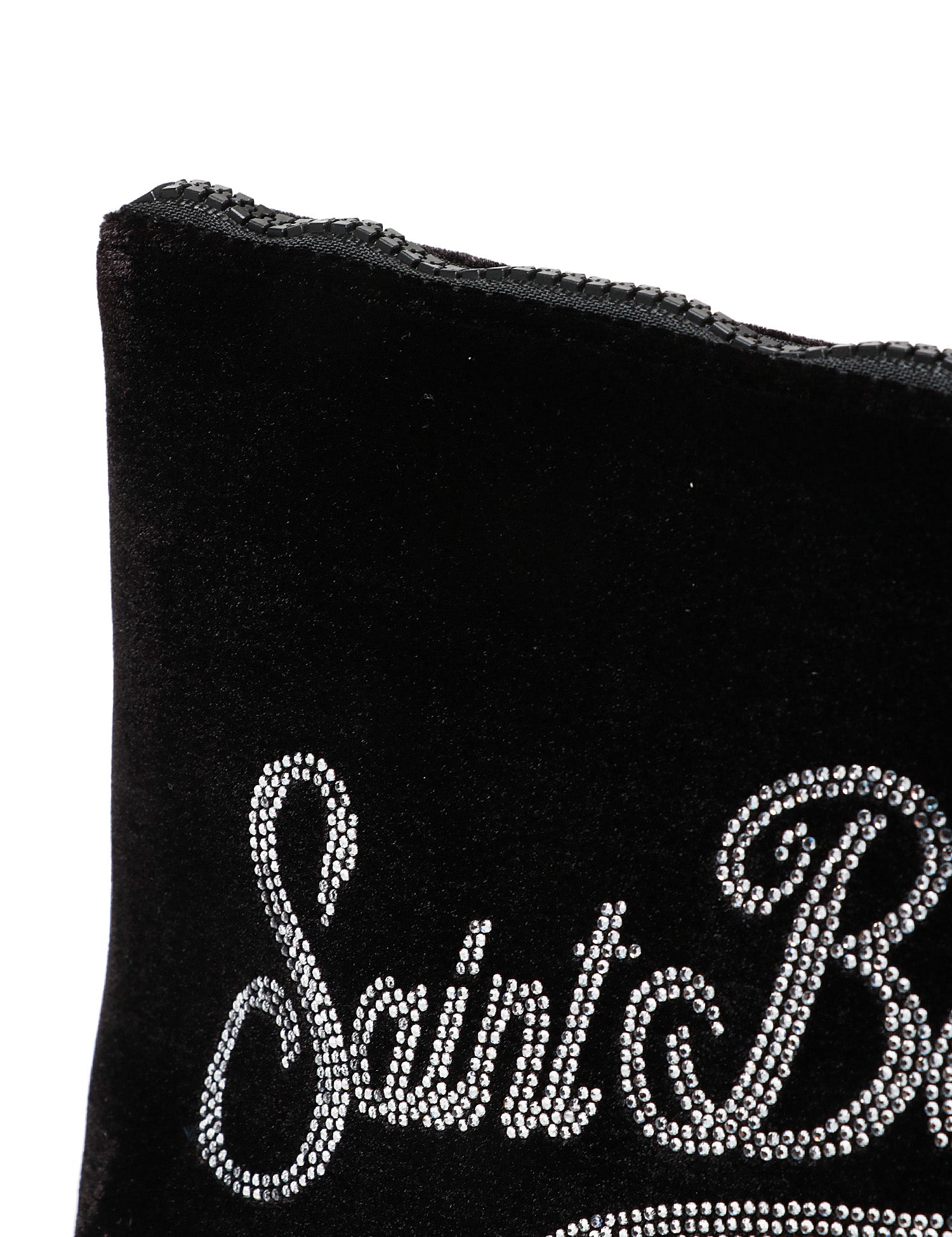 POCHETTE MC 2 SAINT BARTH ALINE NERO IN VELLUTO E STRASS
