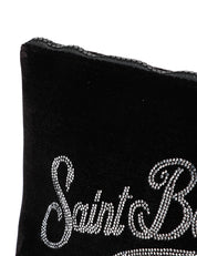 POCHETTE MC 2 SAINT BARTH ALINE NERO IN VELLUTO E STRASS