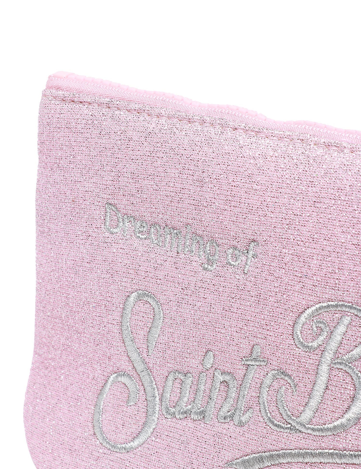 POCHETTE MC 2 SAINT BARTH ALINE ROSA LUREX CON RICAMO LOGO
