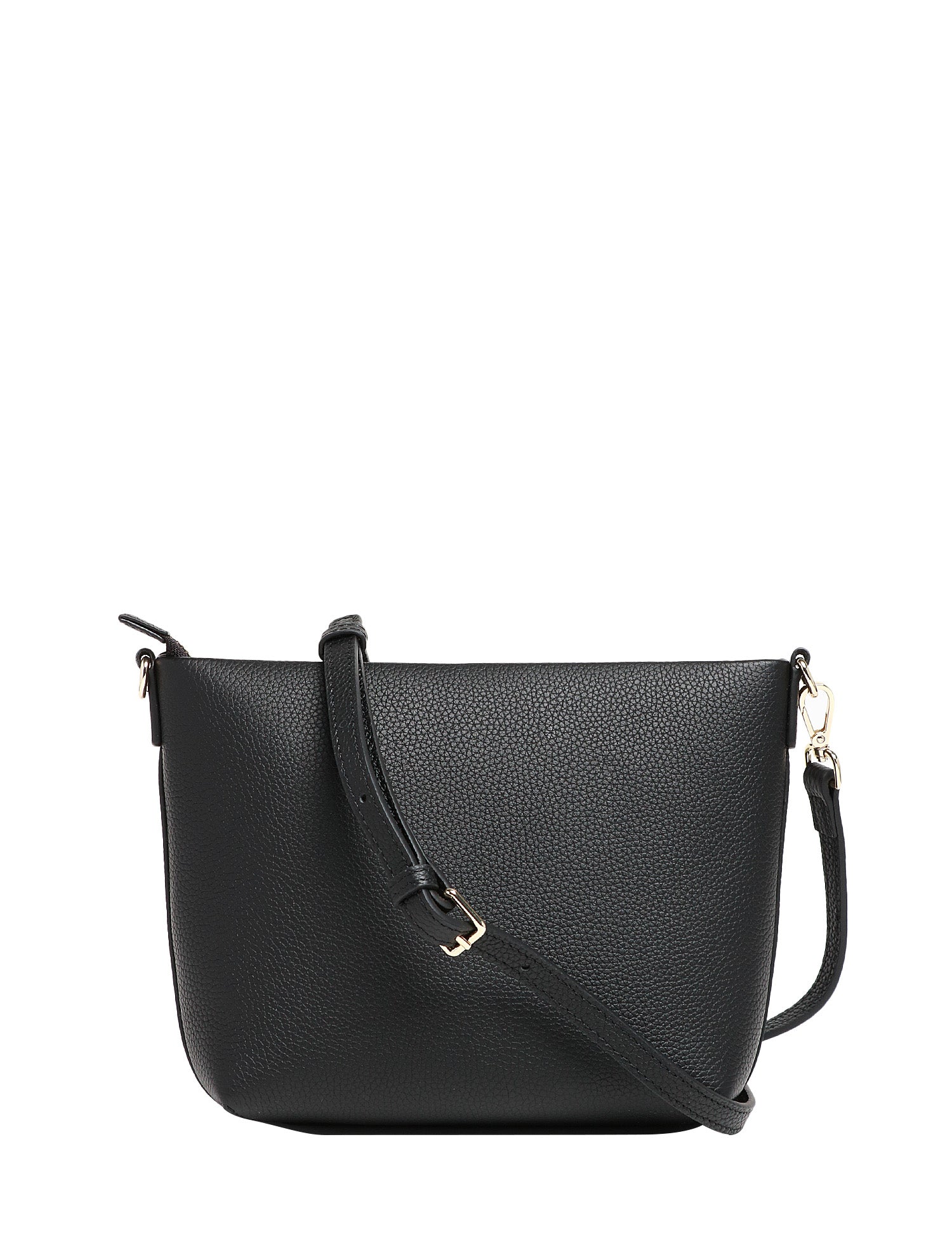 BORSA MC 2 SAINT BARTH ALINE BAG NERA IN PELLE MARTELLATA E LOGO IMPRESSO A CALDO