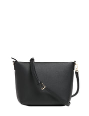 BORSA MC 2 SAINT BARTH ALINE BAG NERA IN PELLE MARTELLATA E LOGO IMPRESSO A CALDO