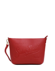BORSA MC 2 SAINT BARTH ALINE BAG BORDEAUX IN PELLE MARTELLATA CON LOGO IMPRESSO A CALDO