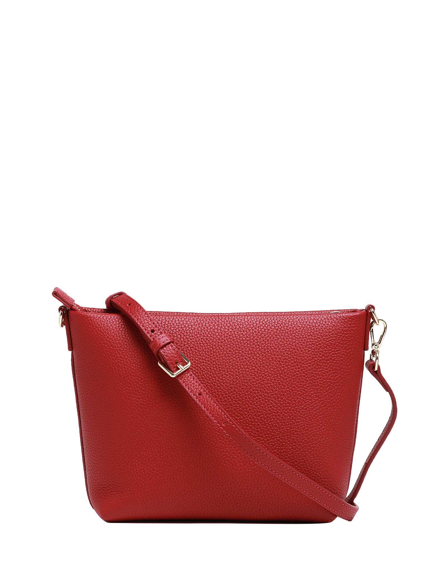 BORSA MC 2 SAINT BARTH ALINE BAG BORDEAUX IN PELLE MARTELLATA CON LOGO IMPRESSO A CALDO