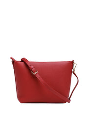 BORSA MC 2 SAINT BARTH ALINE BAG BORDEAUX IN PELLE MARTELLATA CON LOGO IMPRESSO A CALDO