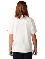 T-SHIRT UOMO MC 2 SAINT BARTH ARNOTT BIANCA CON RICAMO "THE APRèS SKI IS CALLING" IN JERSEY SMERIGLIATO