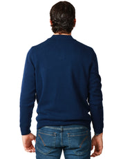MAGLIA POLO UOMO MC 2 SAINT BARTH COVENT BLU IN LANA MERINO