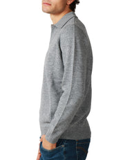 MAGLIA POLO UOMO MC 2 SAINT BARTH COVENT GRIGIO IN LANA MERINO