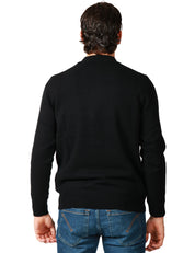 MAGLIA POLO UOMO MC 2 SAINT BARTH COVENT NERA IN PURA LANA MERINO