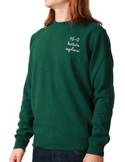 MAGLIONE UOMO MC 2 SAINT BARTH HERON VERDE CON RICAMO "15-0 BATTUTA REGOLARE" IN MISTO CASHMERE
