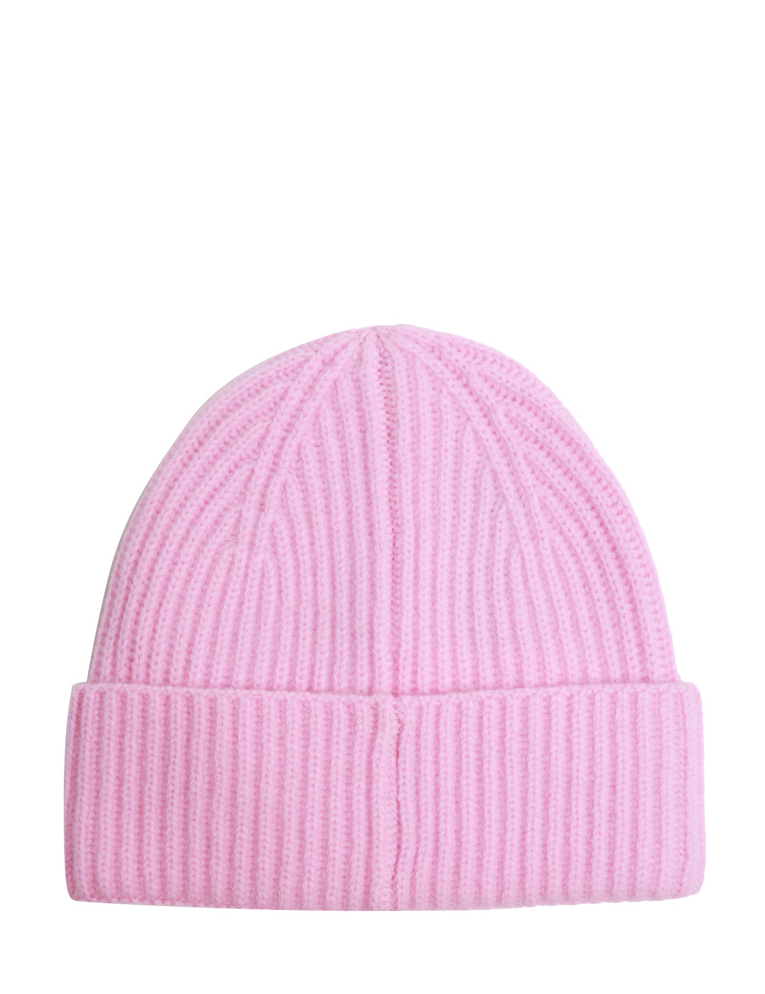 CAPPELLO MC 2 SAINT BARTH MOSS WOOL PINK IN LANA A COSTE CON LOGO RICAMATO DAVANTI